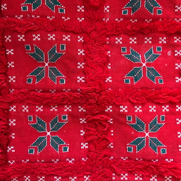 Vintage Moroccan Berber Wool Kilim Red Green Christmas Pillow Cover Sham - Picture 6 of 12